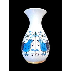 Vtg Casa Nova Ceramic Wall Pocket Vase Birds Tonanla Style